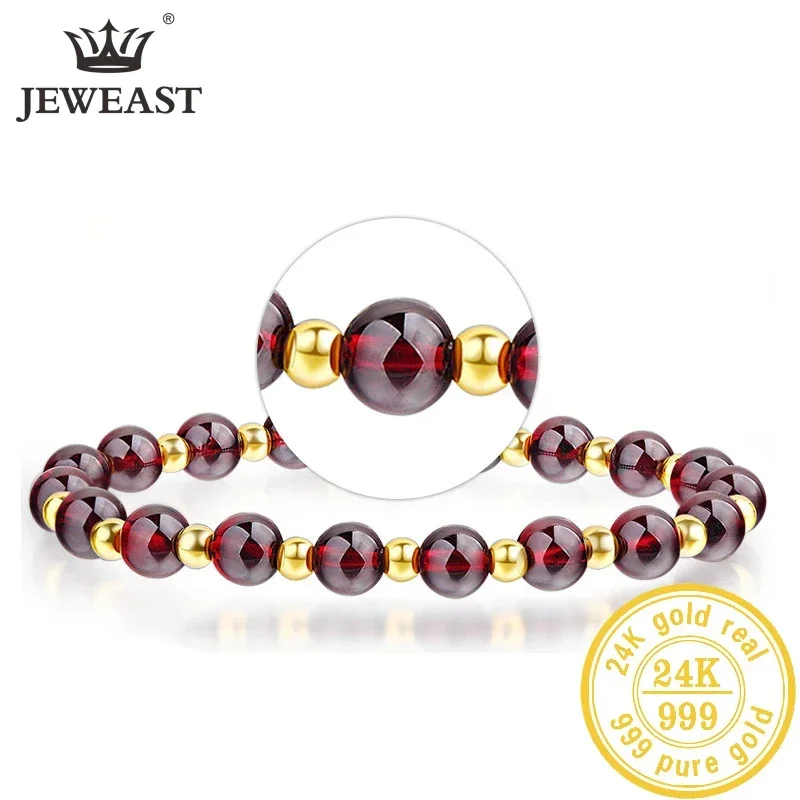 

Браслет из натурального золота 24 карата Gamet, браслет из настоящего золота 999 пробы, красивый романтический модный классический ювелирный браслет, хит продаж, новинка 2025 г.