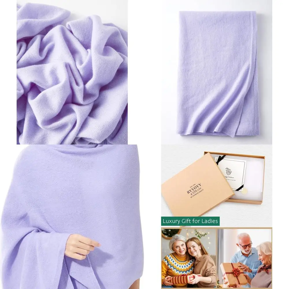 

Luxurious Cashmere Blend Women's Wrap Stole, 87 x 28 Wayfarer Travel Scarf