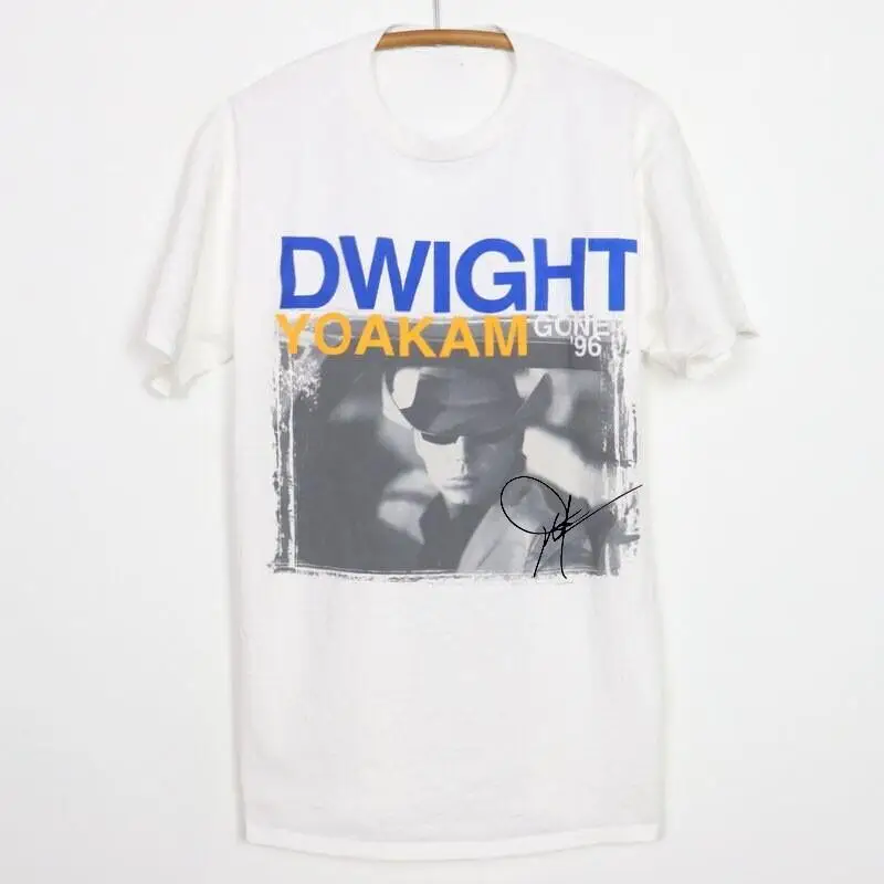 

Vintage 1996 Dwight Yoakam Gone Tour Heavy Cotton White S 5Xl T Shirt In558