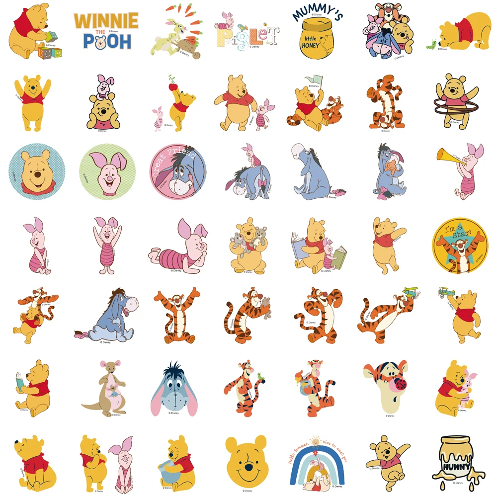 50 قطعة ديزني أصدقائي تيجر بوه ملصق مقاوم للماء سكرابوكينغ الكتابة على الجدران الهاتف المحمول الأمتعة حقيبة السيارة Pegatinas الشارات