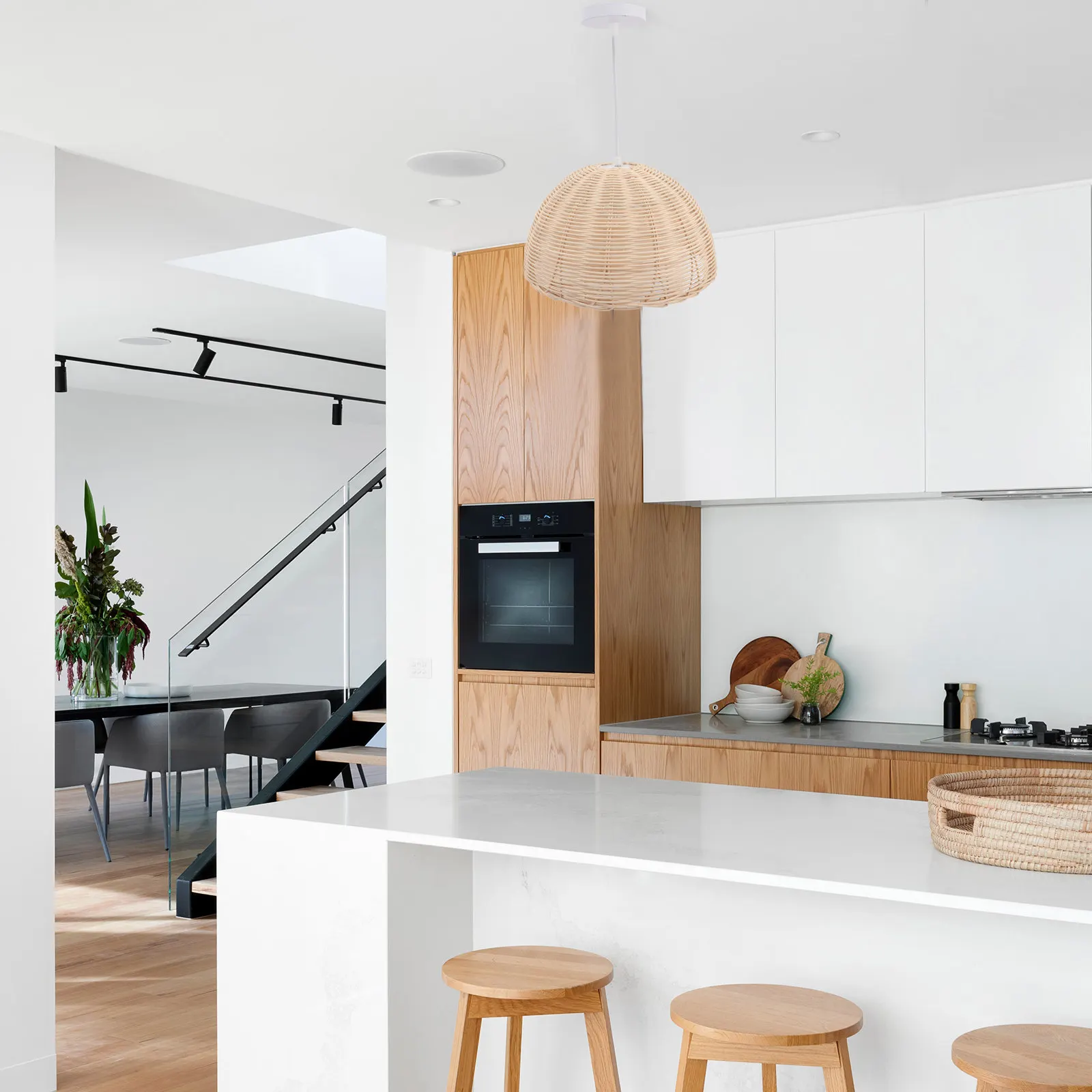 

Бамбуковый металлический плетеный подвесной светильник-абажур, декоративный потолочный светильник, абажур для люстры для спальни, гостиной, кабинета