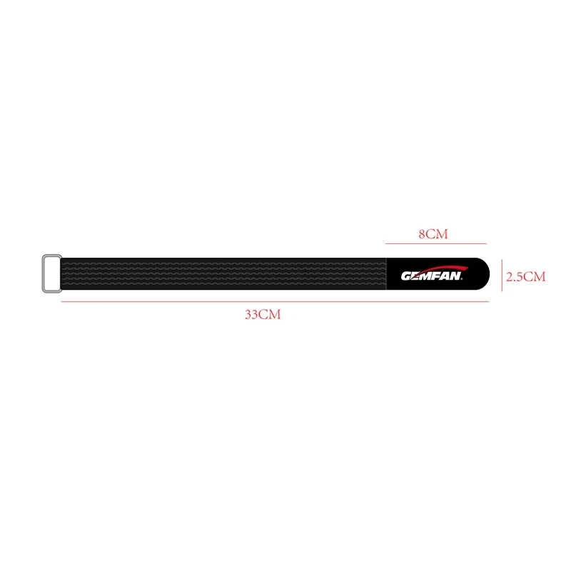 Gemfan 20X330mm 16X250mm Metallschnalle Hochfester Rutschfester Magischer Batteriengurt für FPV Freestyle Racing Drohne – Detail 6