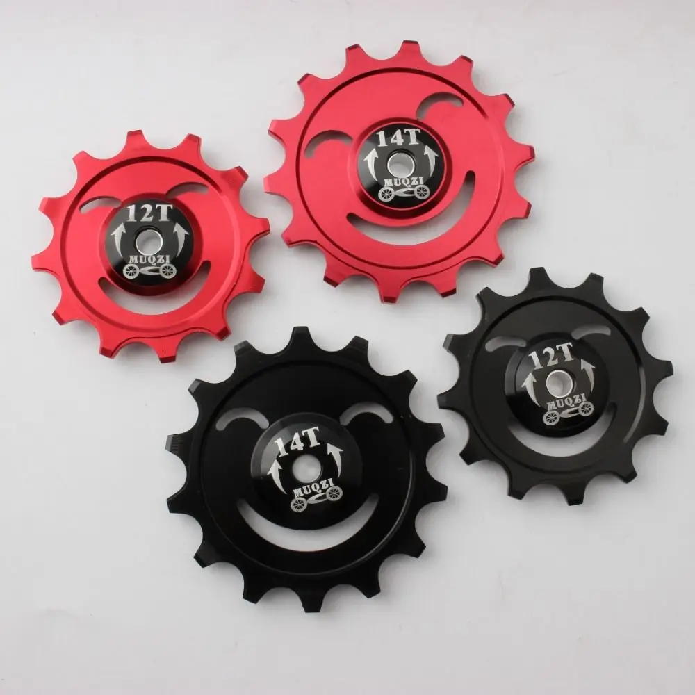 

12/14T велосипедный задний переключатель подшипник улыбка лицо положительный отрицательный зуб велосипед задний переключатель шкив алюминиевый сплав