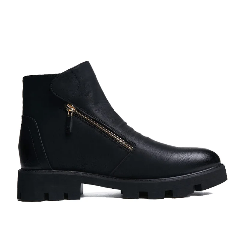 Retro Men Botas Hombre Ankle Boots Fashion Men Leather Chelsea Boots Men Slip Ons Motorcycle Man Warm Boots Men Work Shoes
