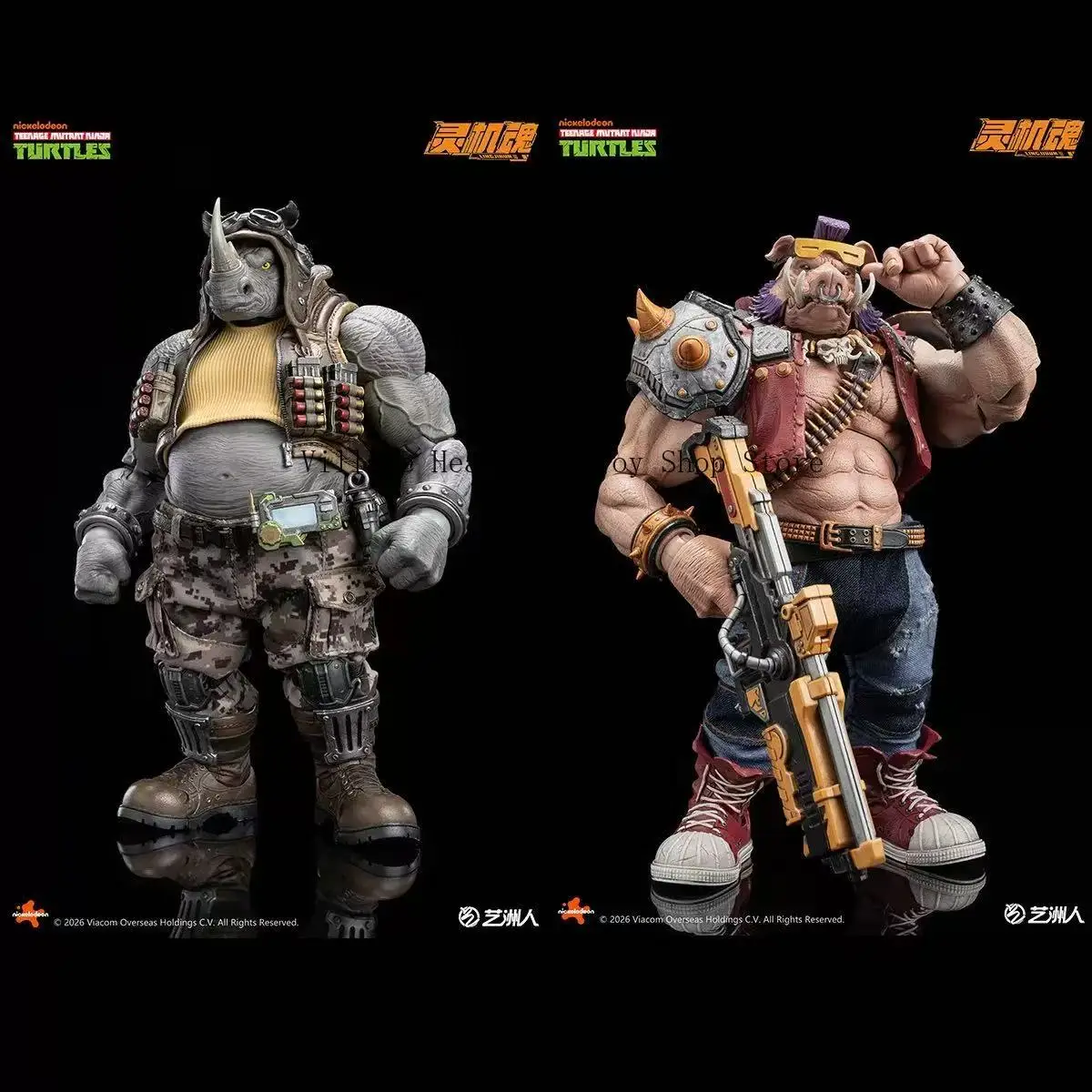 In Stock Soul Spirit Teenage Mutant Ninja Turtles Bebop & Rocksteady Action Figure Model Trendy Toys Gift  Collectibles - view 3