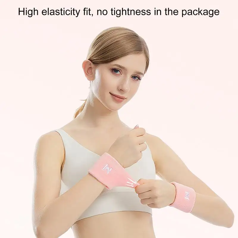 Tennis Wristbands Sports Wrist Sweat Absorption Protective Wristband Women Men Comfortable Fit Fitness Equipment for Badminton image 2