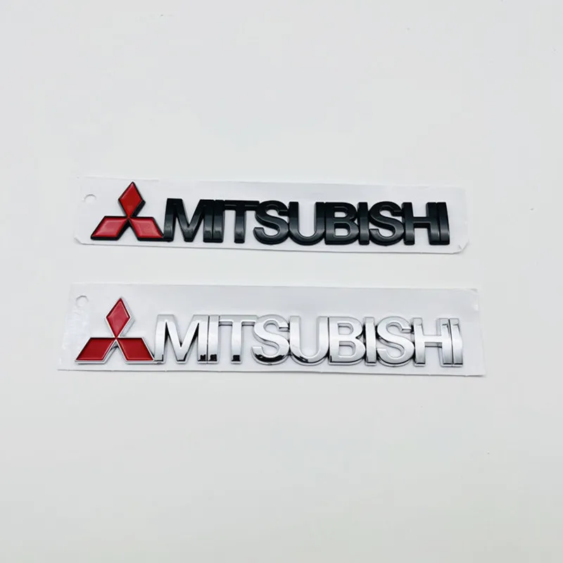 15x2.5cm Metal 3D Letters Sticker for Mitsubishi Lancer 9 Pajero ASX Outlander Eclipse Galant Mirage Car Side Trunk Badge Emblem