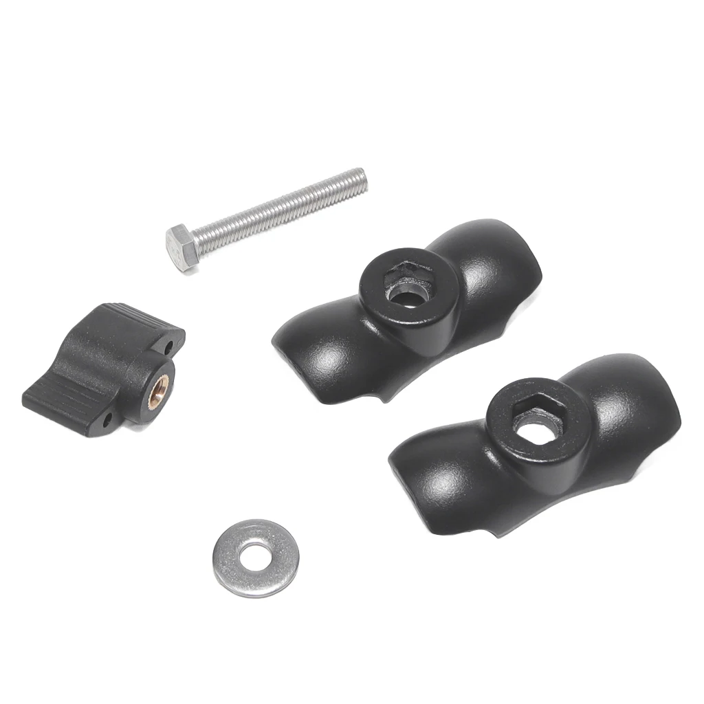 Braccio a doppia presa in lega di alluminio per morsetto di montaggio con supporto per testa a sfera da 25mm/1 pollice per braccio di prolunga per videocamera per bicicletta RAM