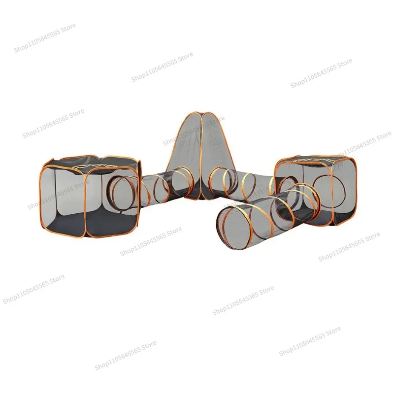 For Domesticated Pets Six-piece Cage Cat and Dog Tunnel Random Assembly Fence Portable Tent Kennel