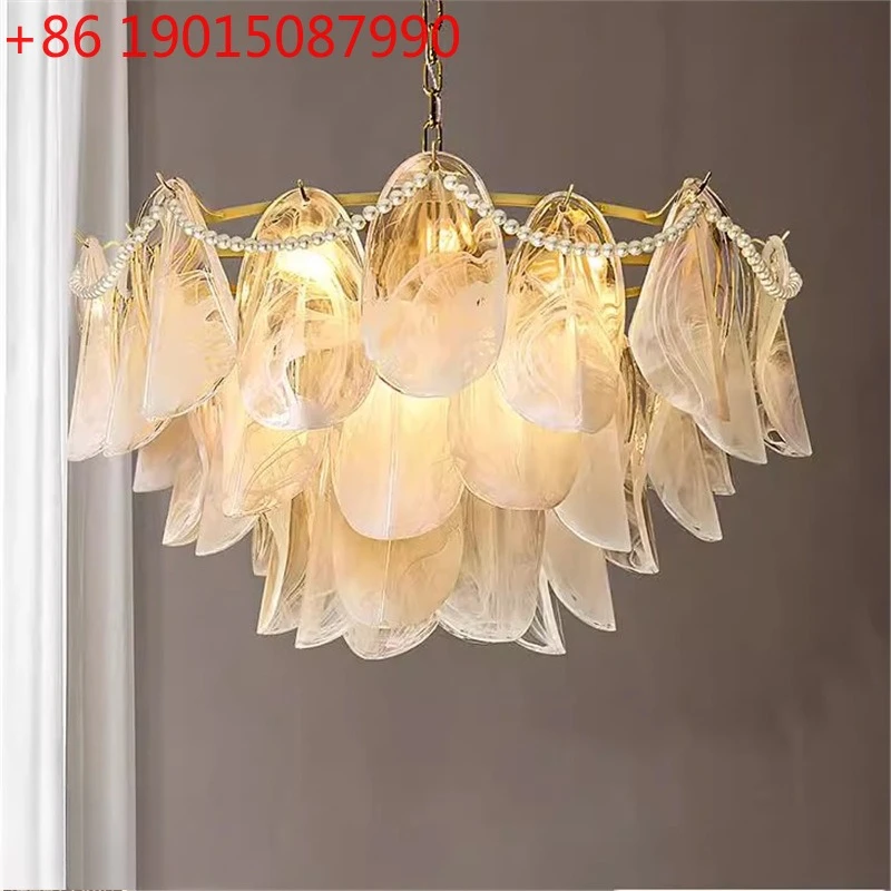 Light luxury chandelier living room creative dining room French designer villa empty bedroom light