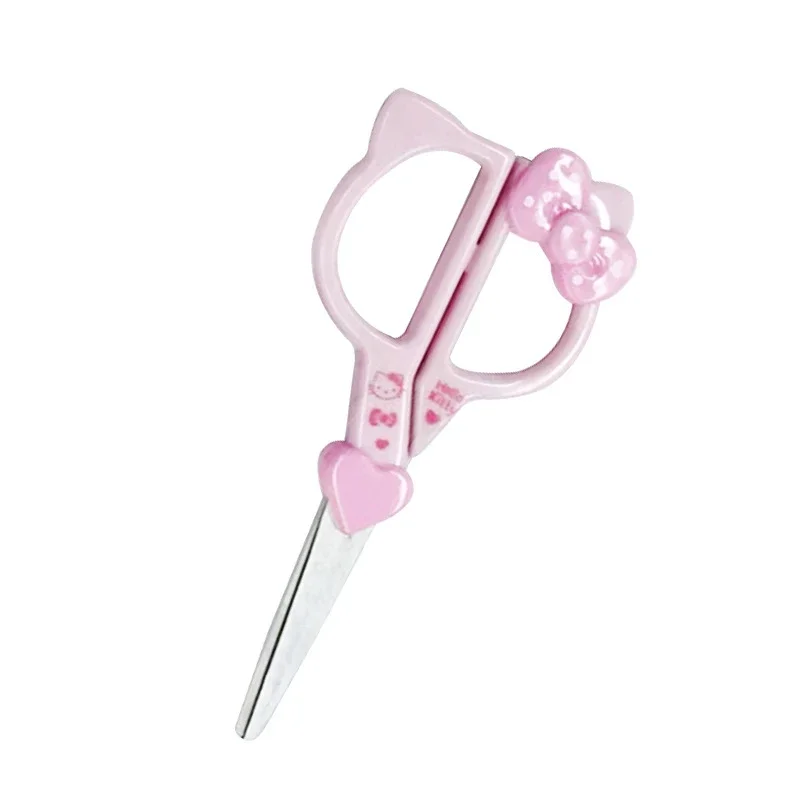 Sanrio Hello Kitty Scissors Stainless Hand Made Scissors Paper Cutter Girl Heart Delicate Cartoon Stationery School Supplies