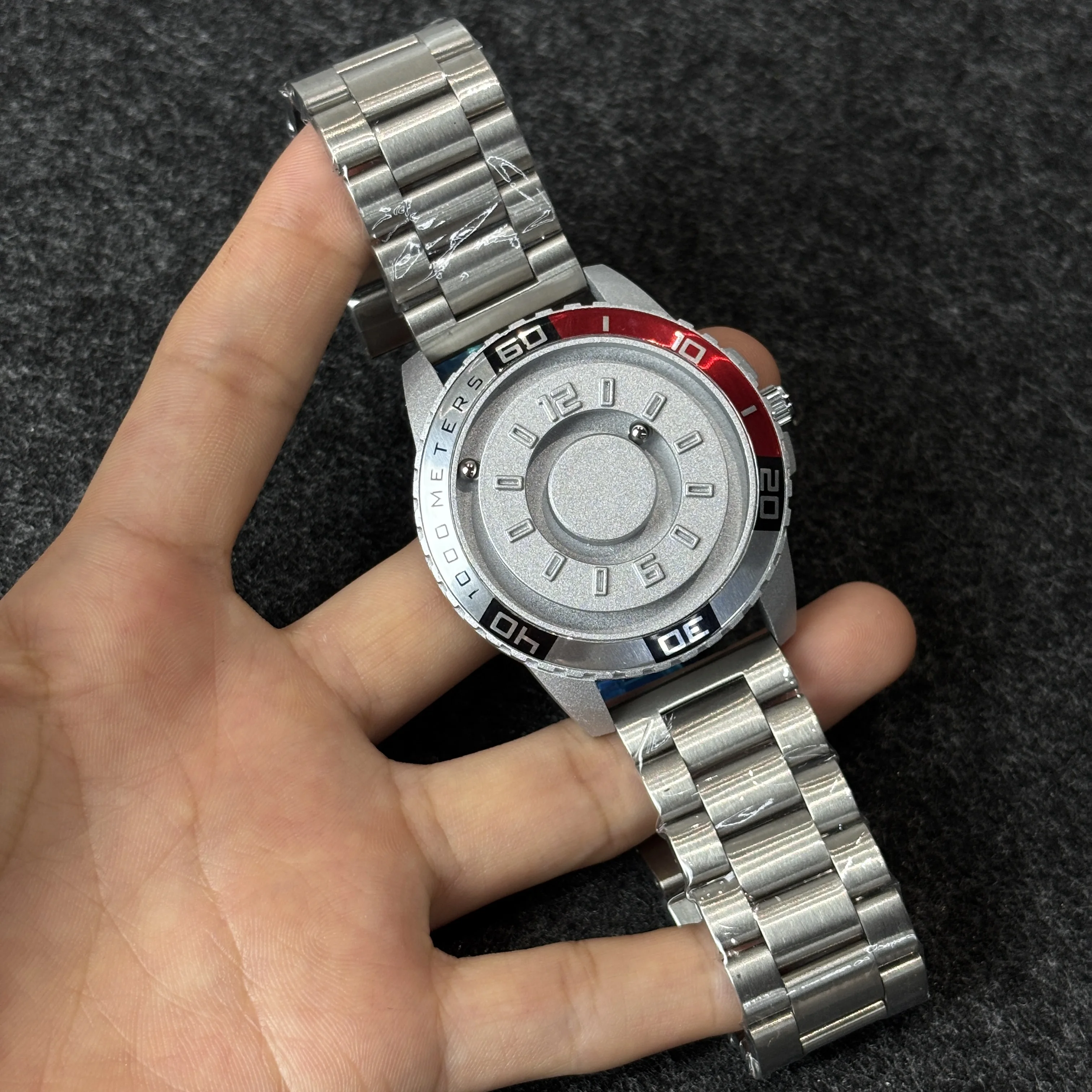 New Design Magnetic Metal Bead Multifunctional Watch Men's Magnetic Ball Sports Quartz Watch Creative Dial Men's Watch Set