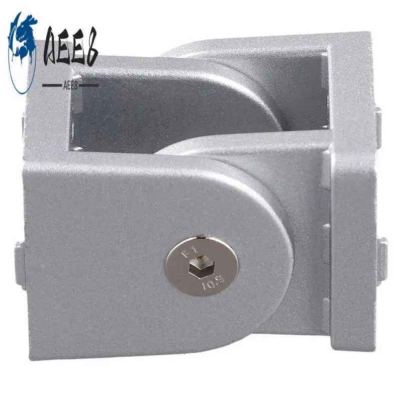 

AEE8-Aluminum Extrusion Profile Die-Cast Zinc Alloy Flexible Pivot Joint Connector For Aluminum Profile