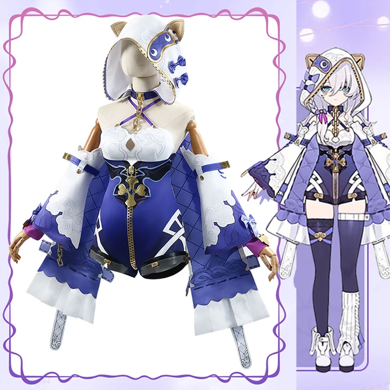 

Cos Honkai Impact 3rd Anime Game Theresa Cosplay Costume Inevitable destiny sexy Female Hooded jumpsuit