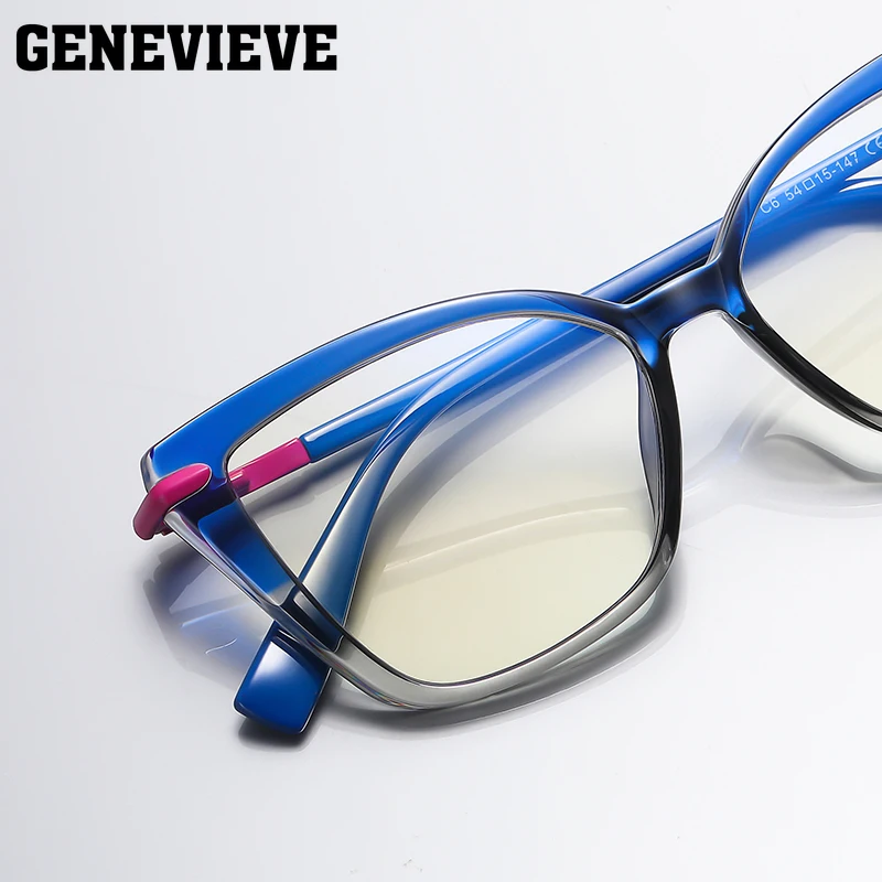 جنيف شخصية فراشة اللونية الضوء الأزرق قصر النظر نظارات التقدمية متعددة البؤر للتخصيص وصفة طبية PFD2112 #3