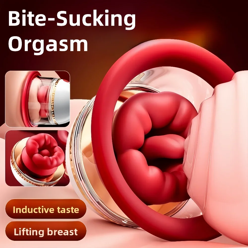 Breast Massage Vibrator Breast Teaser Tongue Clitoral Stimulator with Suction Cup Head AV Breast Corrector Female Masturbator