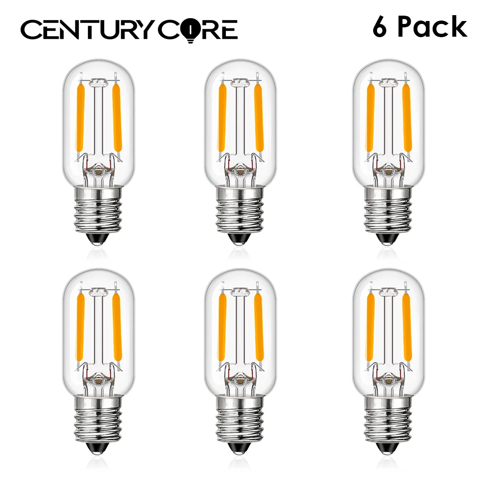 T20 Vintage Led Bulb 220V E14 E12 110V 1W Warm White Replaceable Chandelier Retro pendant Salt Decoration Lamp Christmas Lights