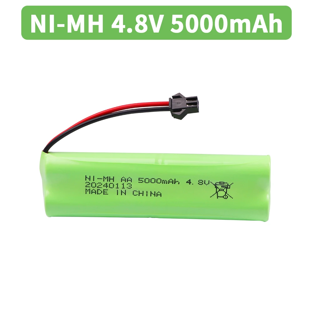 Akumulator 4,8 V 5000 mAh NiMH AA do zabawek Rc Samochody Czołgi Roboty Łodzie Pistolety 4,8 V Akumulator 4 * Akumulator AA 1-10 SZTUK