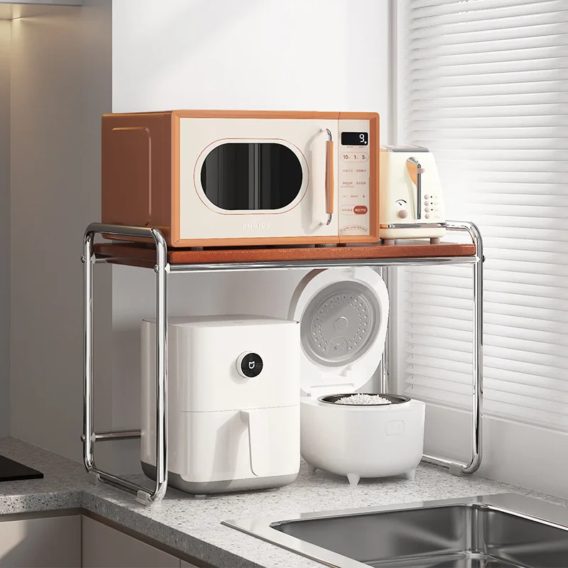 Étagères de cuisine pour four à micro-ondes, comptoirs, cuiseurs à riz, étagères de four, fournitures multifonctions, stockage d'artefacts