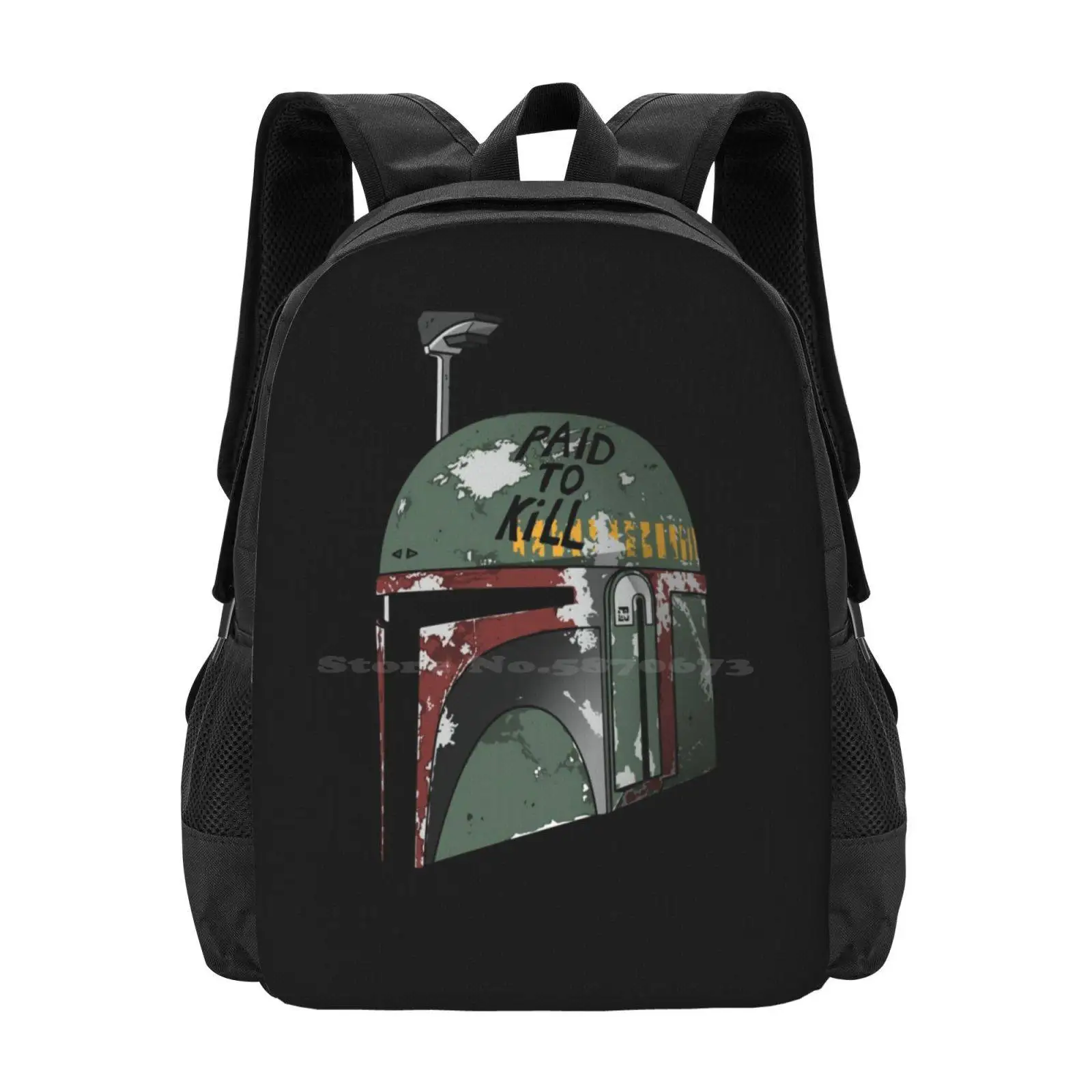 Paid To Kill Pattern Design Bag Student'S Backpack Sci Fi Cool Awesome Space Full Metal Jacket Boba