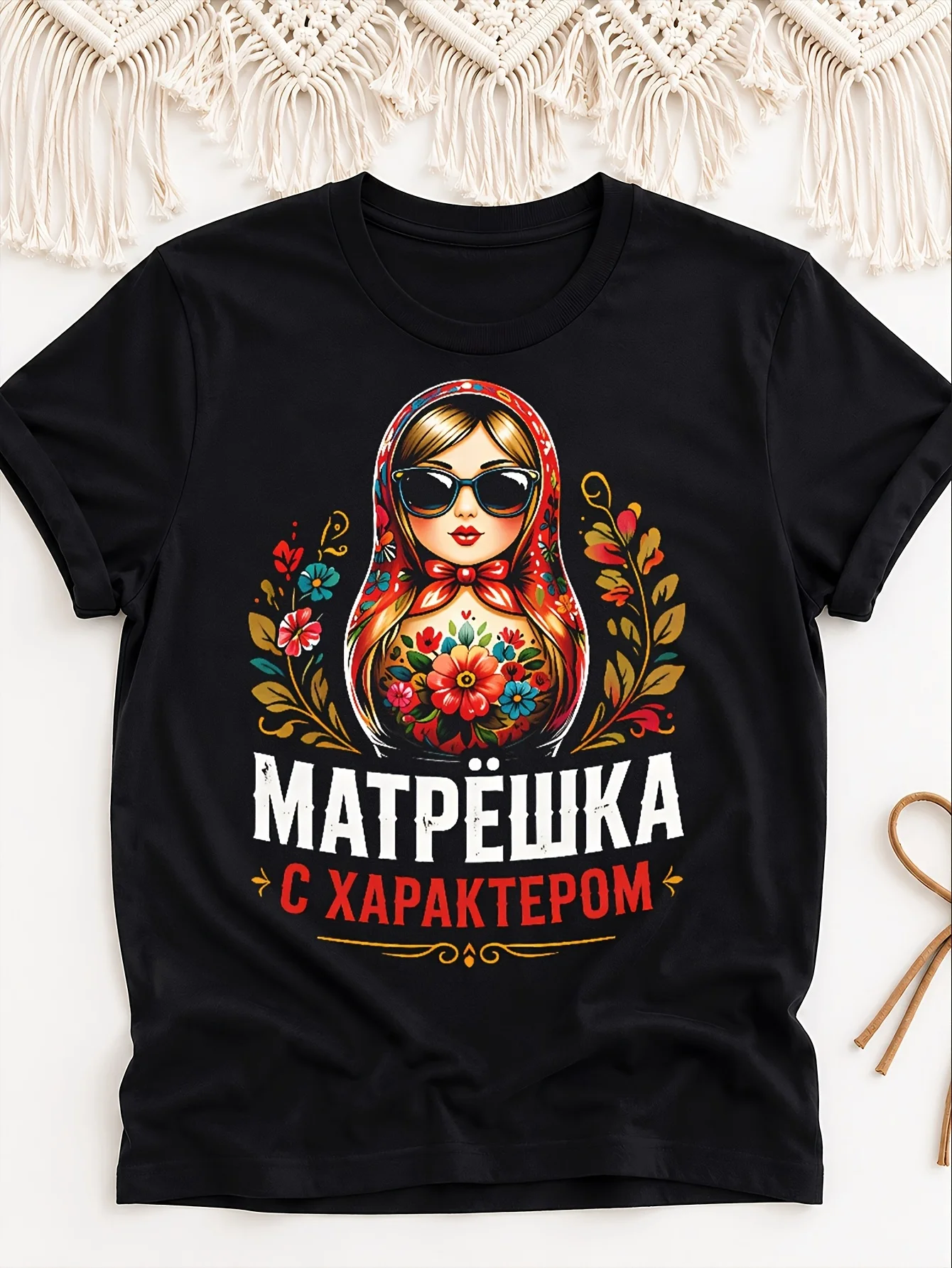 1 Style Russian Matryoshka Retro Y2K Oversized Unisex Tee with Iconic Russian Nesting Dolls Baggy  Unisex All T-Shirt
