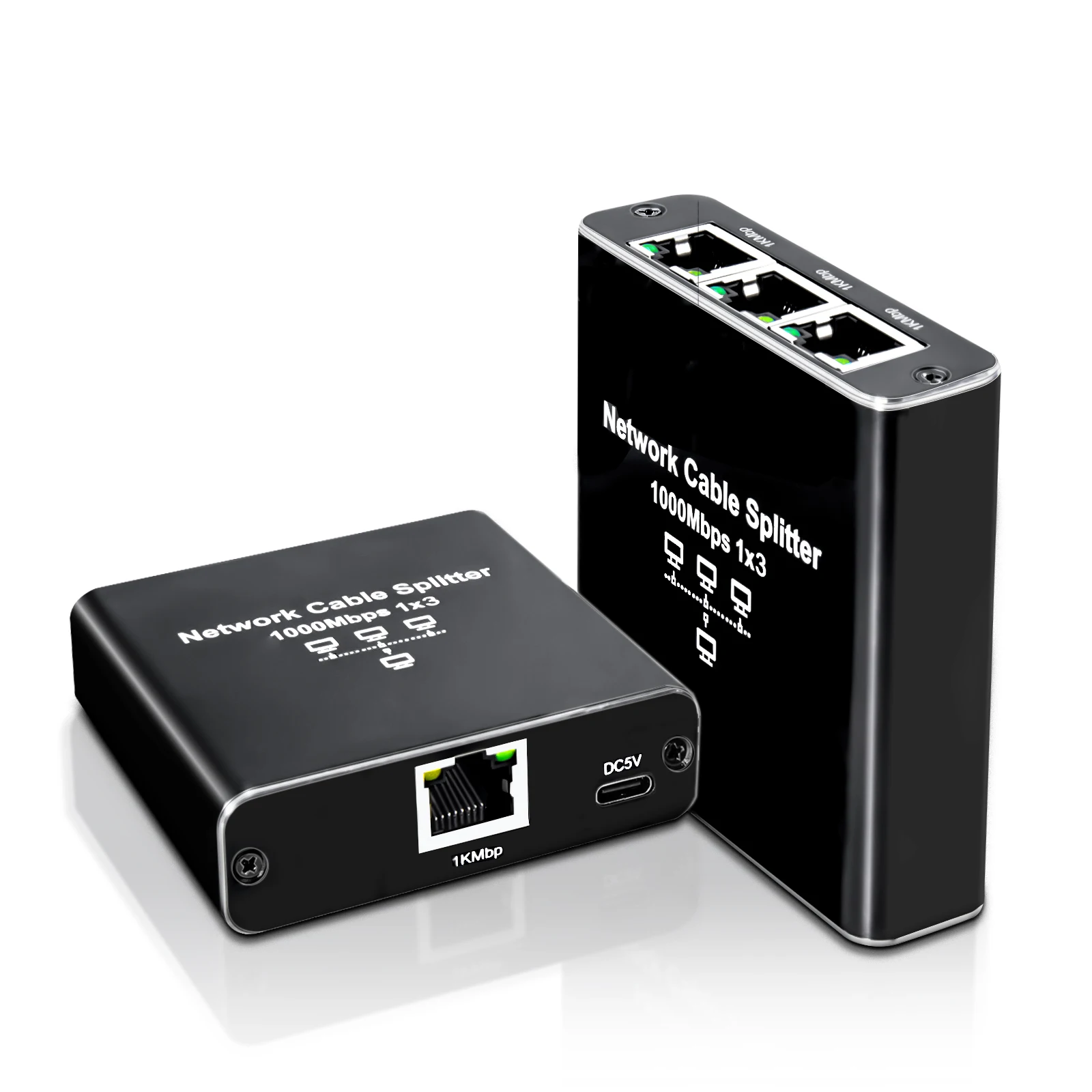 ZoeRax â rĂ©partiteur RJ45 1 Ă 2/3/4, adaptateur Ethernet, extension de cĂąble rĂ©seau Internet, coupleur RJ45 pour PC portable, boĂźtier TV, routeur