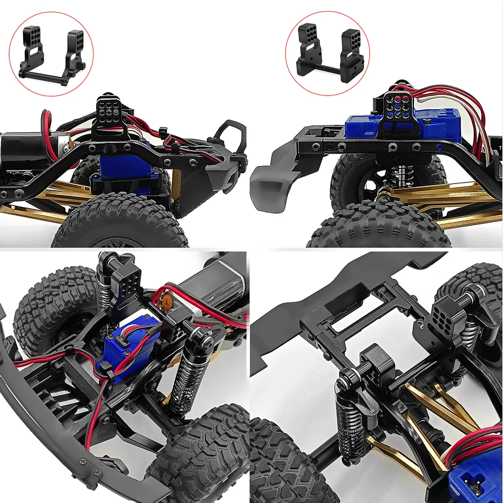 AXSPEED 4 szt. Metalowe przednie tylne wieże amortyzatorów zamontować dla 1/18 gąsienica RC TRX4M Bronco Bronco części zamienne