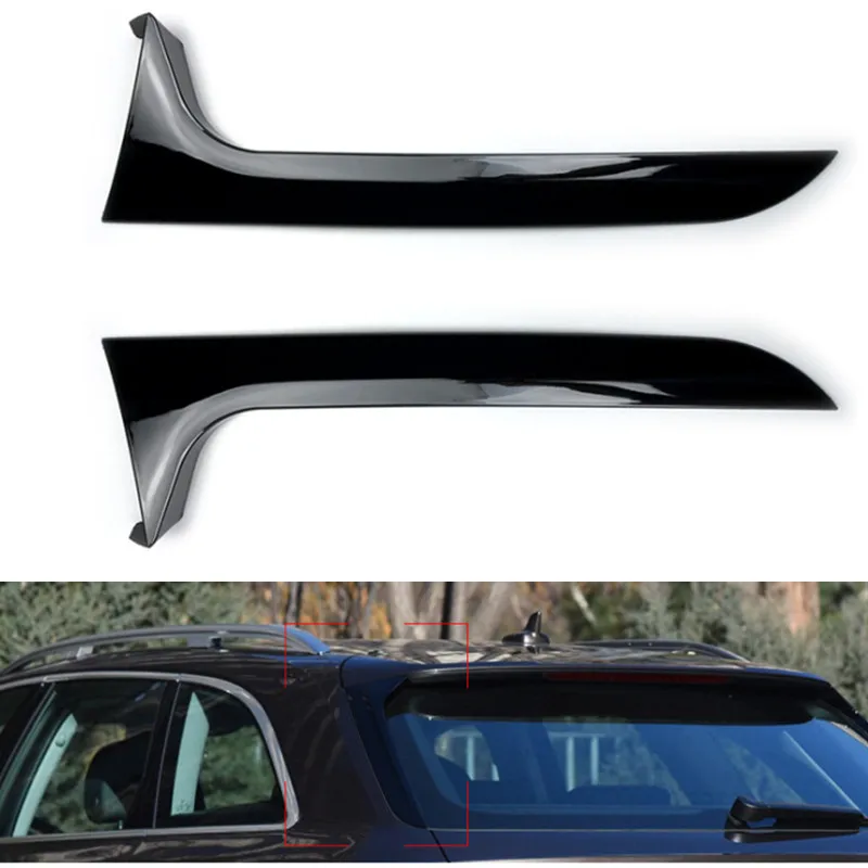 Car Rear Window Side Spoiler Canards Trim Fit For Audi A6 C7 Allroad TDI Quattro/for Avant 2012-2018