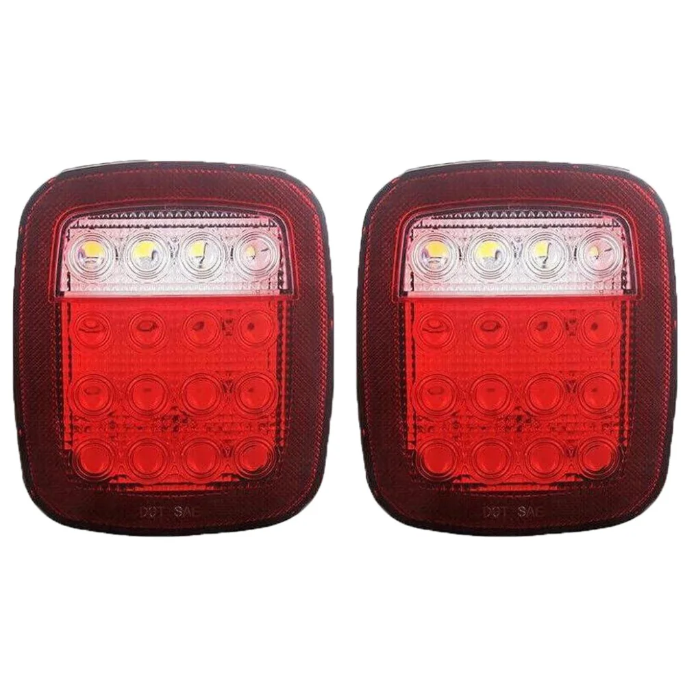 

2 x 16-LEDs Red/White Truck Trailer Boat Stop/Turn/Tail Back-Up Reverse Light Lamp