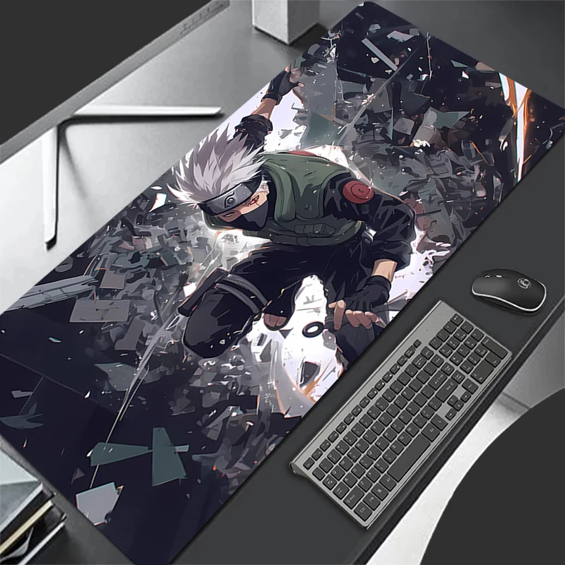 Mouse Pad Gaming Keyboard Mat Deskmat computer Accessories Desk Protector Gamer PC carpet N-NARUTOS Hatake Kakashi Mousepad XXXL