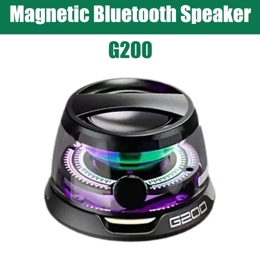 G200Magnetic Speaker Portable Bluetooth Speaker HD Sound Quality Multifunctional Speaker True Wireless Pairing USB Fast Charging