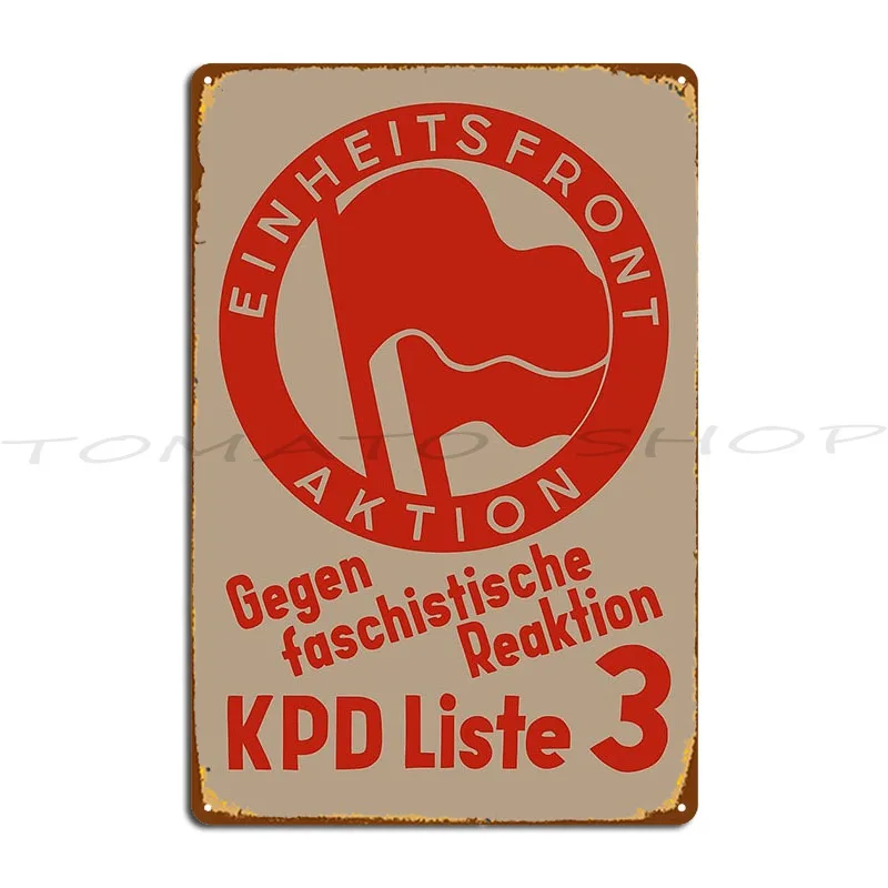 German Communist Youth Workers Propaganda Metal Sign Wall Mural Personalized Painting Wall Decor Print Tin Sign Poster