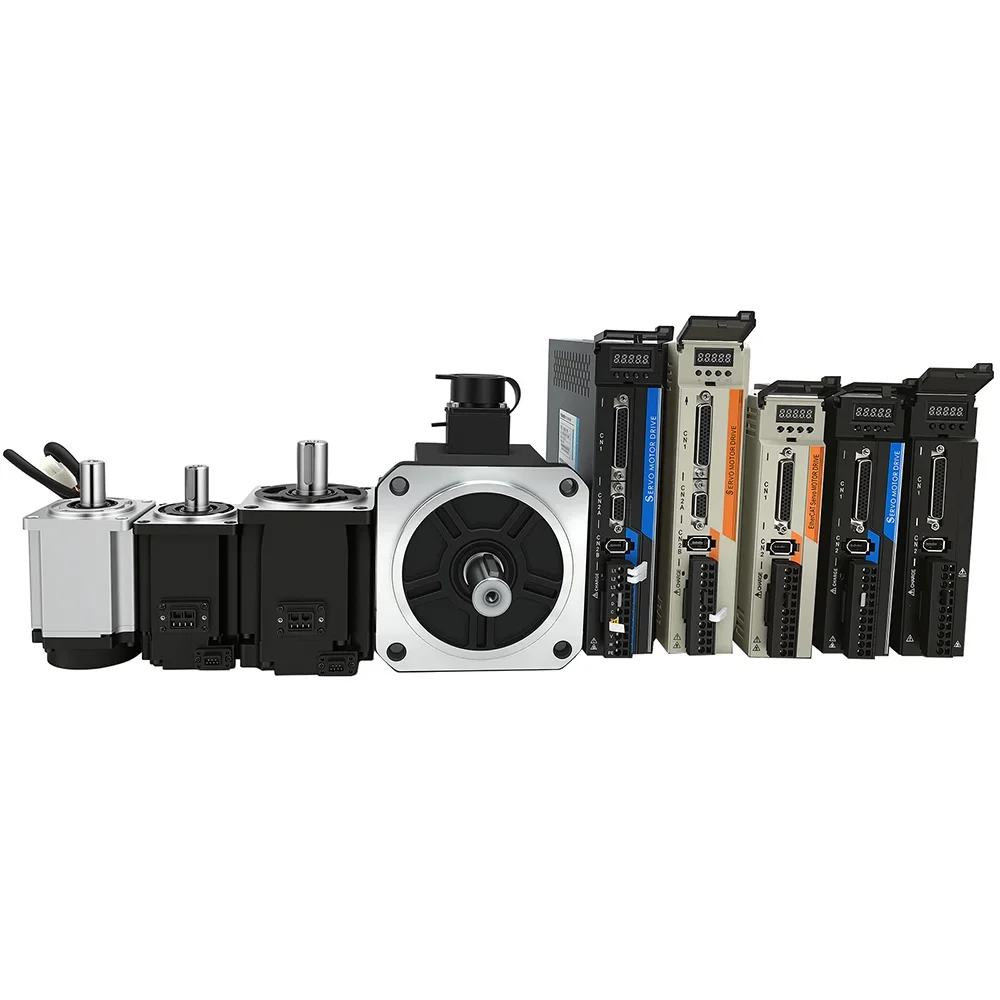 Motor Servo 1000W/1.5KW/1200W/1500W/1800W/750W, Motor Servo 130 e Driver EtherCAT, Motor Servo 220V com Driver e Freio CNC