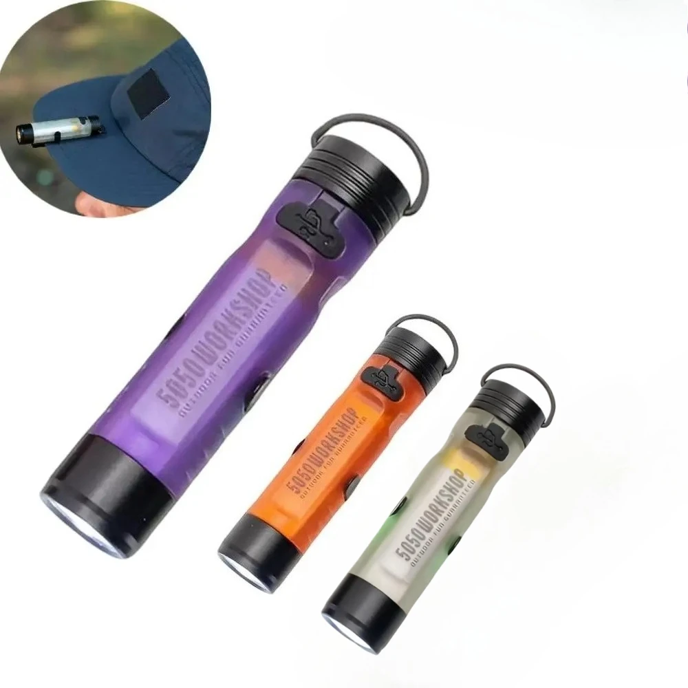 Portable Clip-on Mini Flashlight, Long Endurance Waterproof LED Pocket Flashlight with 5 Modes, Outdoor Emergency Light