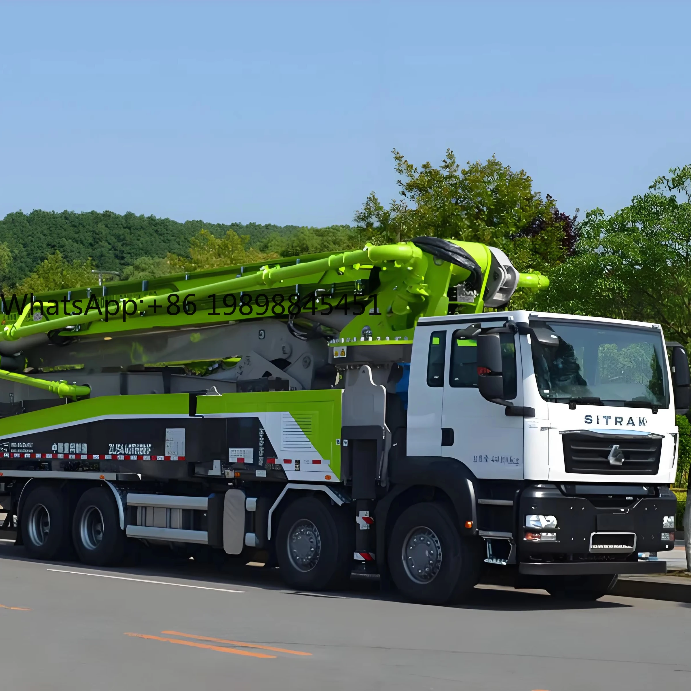 

Hot Sale SQ62-XR Adjustable Construction Engineering Mobile Concrete Pump Truck 60m+ Powerful Large Capacity Good Quality