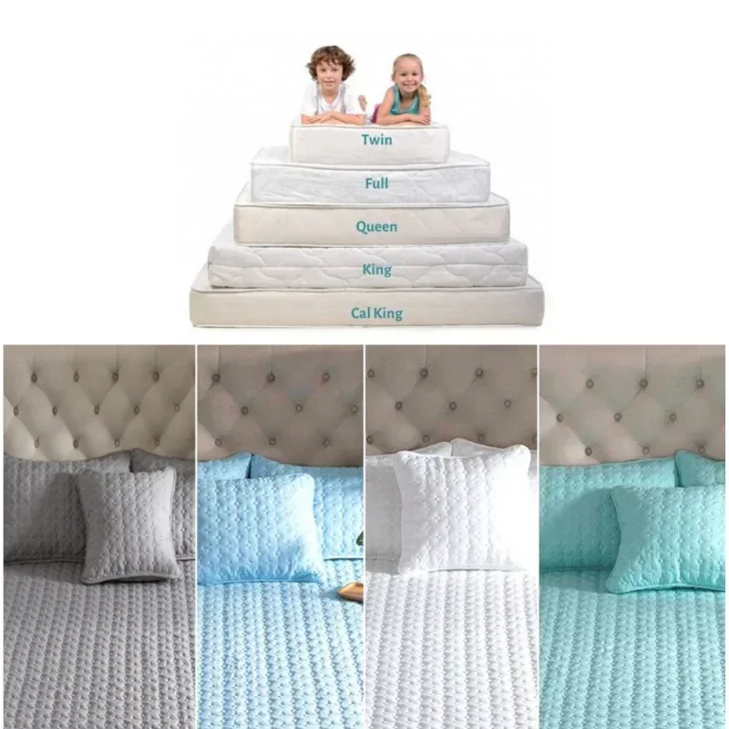 ADOREHOUSE Washable Bed Cover Queen Size Fitted Bed Sheet 140x200cm Mattress Cover Embossed Quilted King Mattress Protector