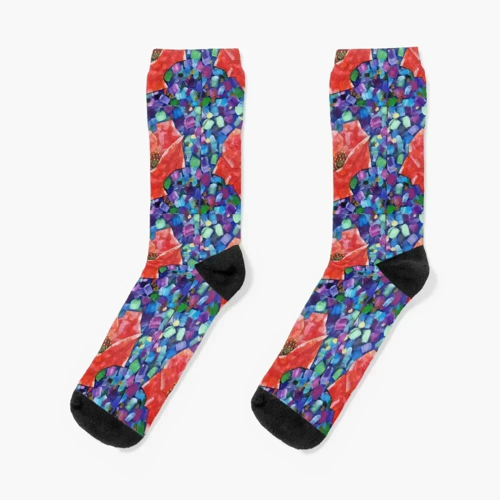 

Red Beauty Socks christmass gift with print bright garter Socks Men's Women's