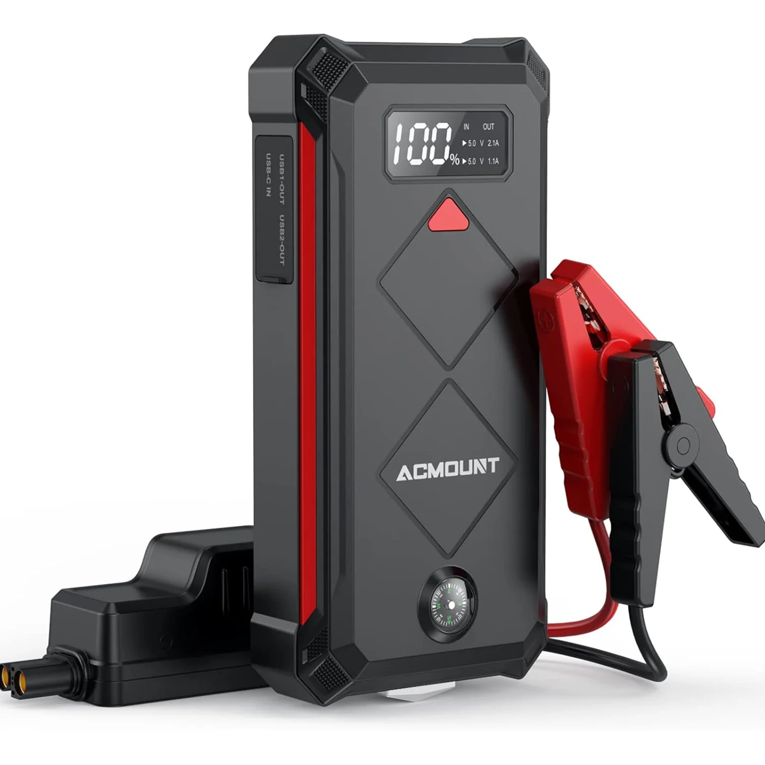 ACMOUNT 12V Car Jump Starter, 3000A Peak Lithium Jump Starter Battery Pack for Up to 10.0L Gas or 8.0L Diesel Engine