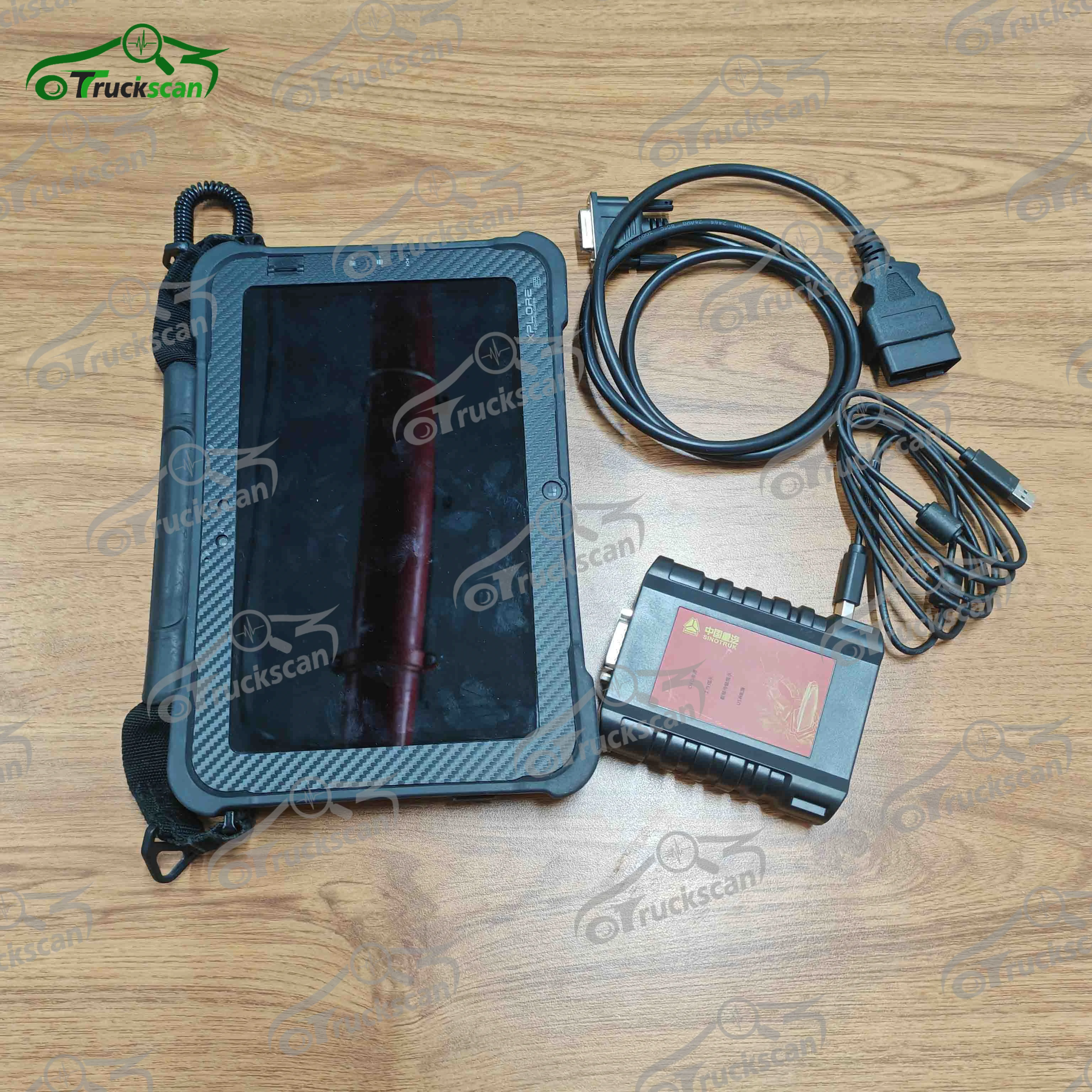 CF19 Laptop/Xplore tablet +Universal Truck Diagnostic Tool For HOWO SINOTRUK Cnhtc Diesel Engine Heavy Duty Diagnosis Tool