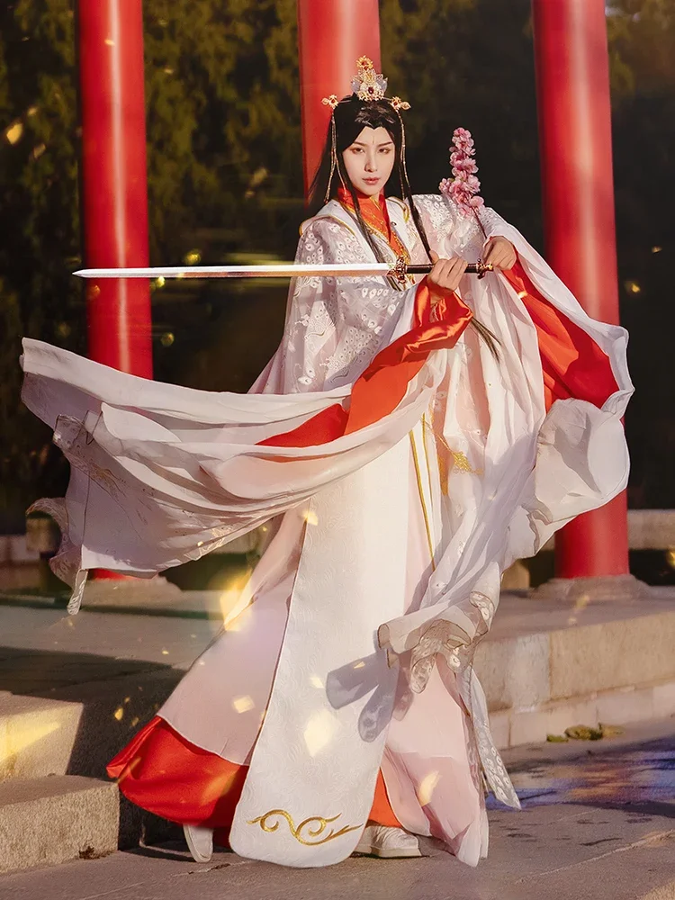 Heavenly Officials Bless The Crown Prince Joy God Xie Lian Cos Feather Que Peacock Cosplay Costume Han Fu Halloween