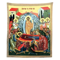 Greek Orthodox Dormition Of The Virgin Mary Mystery Incarnation Jesus Icon Tapestry By Ho Me Lili For Livingroom Wall Decor