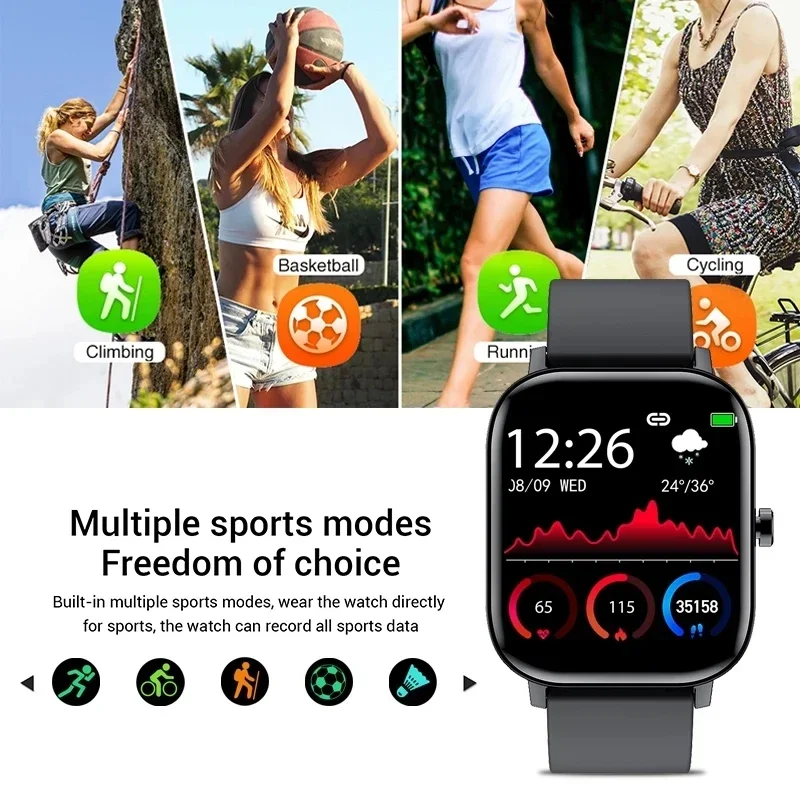 GT20 Smart Watch Men Women 2021 Bluetooth Call Sport Heart Rate Monitor 1.69 Inch Screen Smartwatch Customize Wallpaper Watches