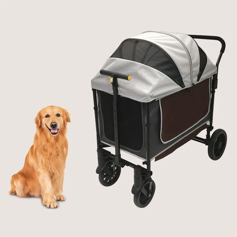 

Large Pet Stroller Convertible Outdoor Camping Car Multifunctional High Chassis Pet Stroller