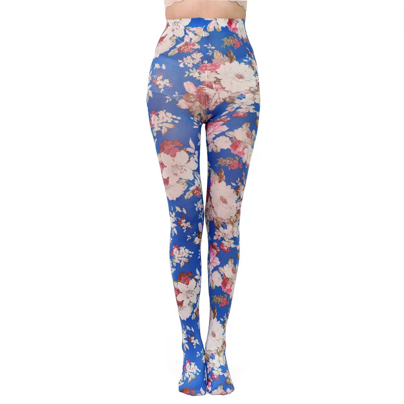 Women Girls Fashion Pattern Pantyhose Tattoo Printing Stocking Velvet Autumn Japanese Harajuku Cute Kawaii Lolita Tights