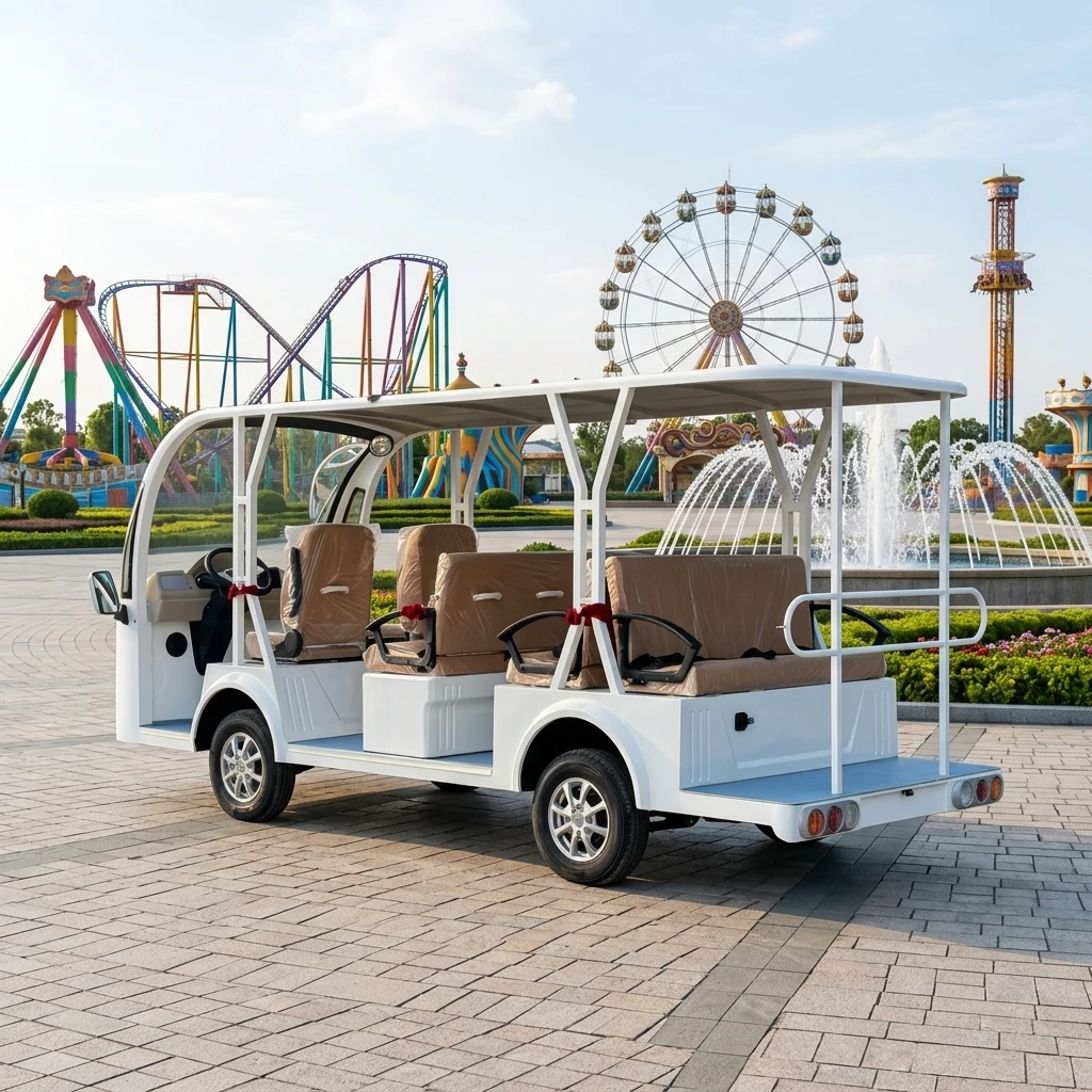 8 Seater Battery Electric Sightseeing Bus Tourist Shuttle Cart for Resort