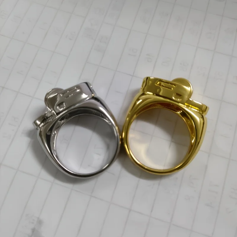 Creative Lighter Shape Ring  Fashion Popular Punk Style Ring