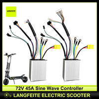 72V 45A Sine Wave Brushless Controller For LANGFEITE H1 Electric Scooter 2*2000W Dual Drive E-scooter Parts Original Accessories