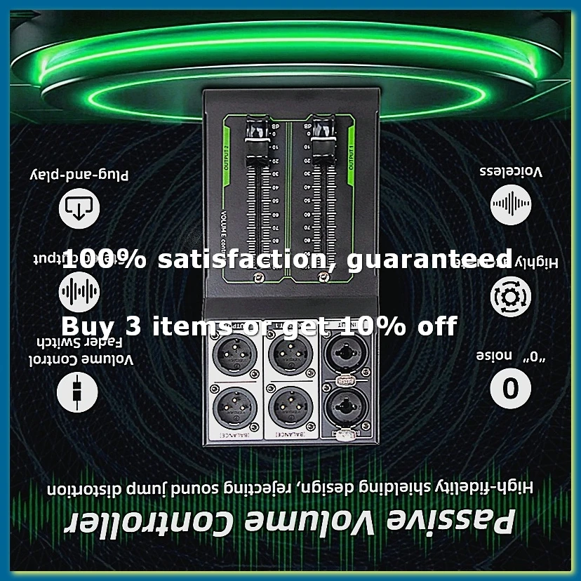 Passive Volume Controller No Noise Input and Output Sound Quality Lossless Mixer Volume Adjustment Controller-DT30