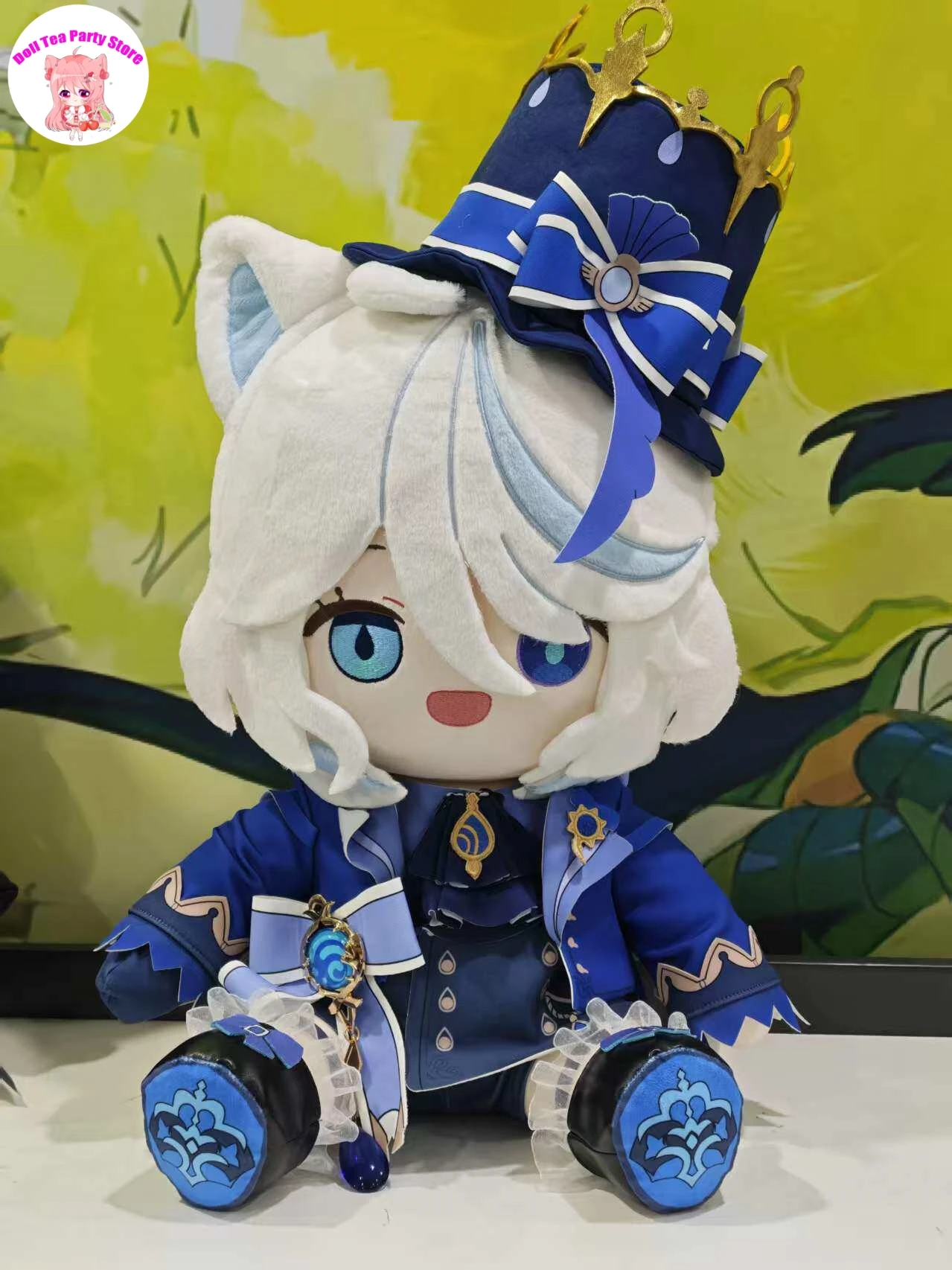 Game Furina Genshin Impact Focalors Sitting Posture Cotton Doll Anime 40CM Plushie Birthday Gift Cosplay Plush Toys Mascot