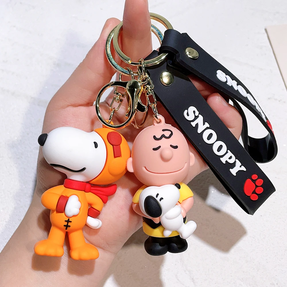 Snoopy Cute Doll Keychain Silicone Car Couple Key Pendant Bag Small Pendant Creative Keychain image 2
